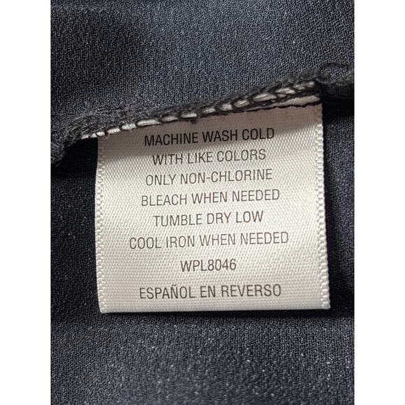 bar III Women's Grid One Shoulder Mini Dress Size XL Black Ruffle Whimsygoth - Picture 6 of 6